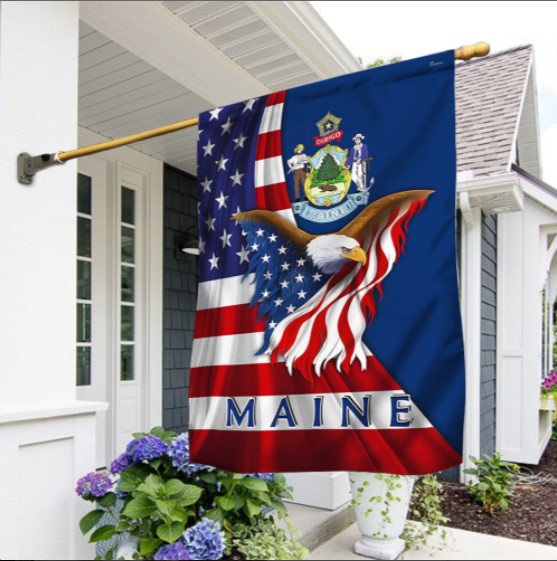 Maine Eagle Flag