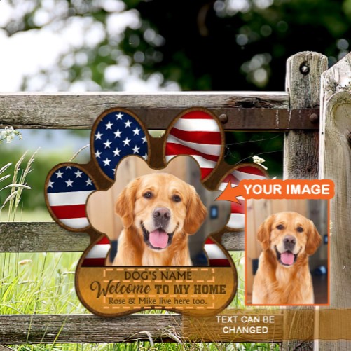 Personalized Metal Dog Welcome Sign Flagwix™ Dog Image Metal Sign Welcome To My Home