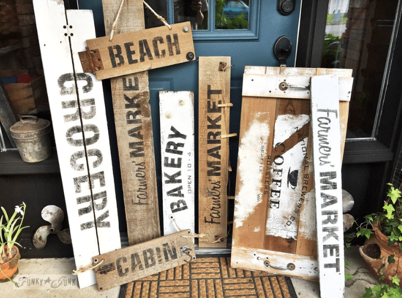 DIY wooden yard signs