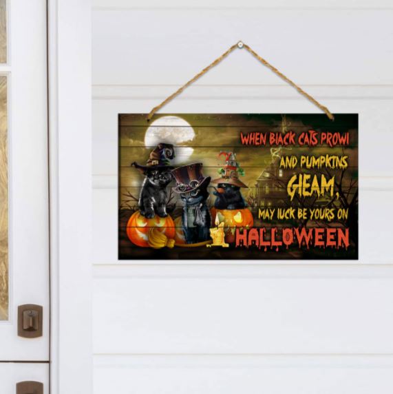 Halloween wood signs