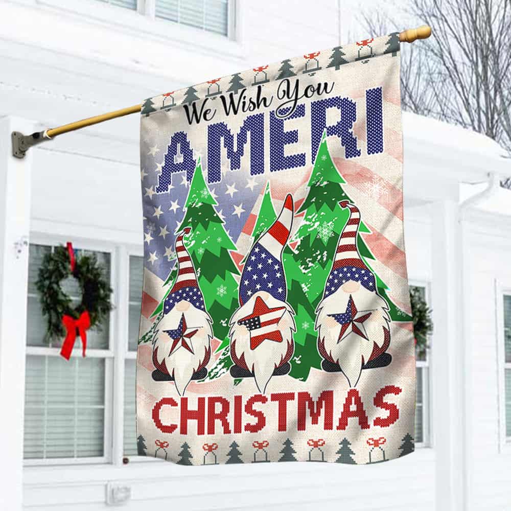 Ameri Christmas Gnomes American Flag