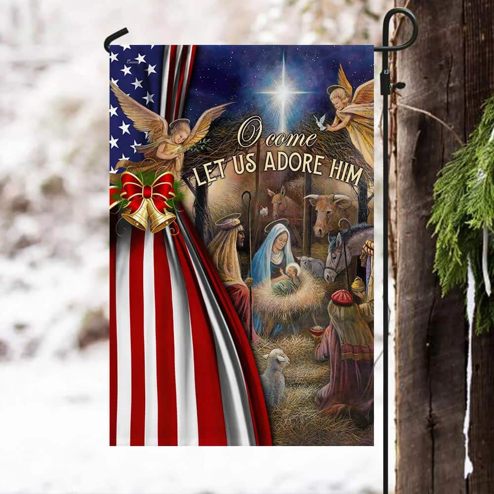 Christmas Flag Jesus Is Born