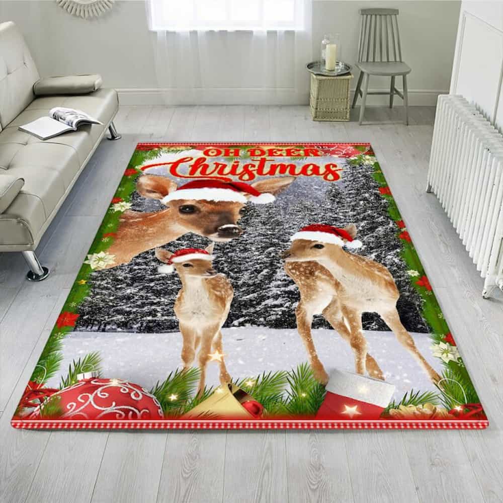 Christmas Rug Oh Deer Christmas