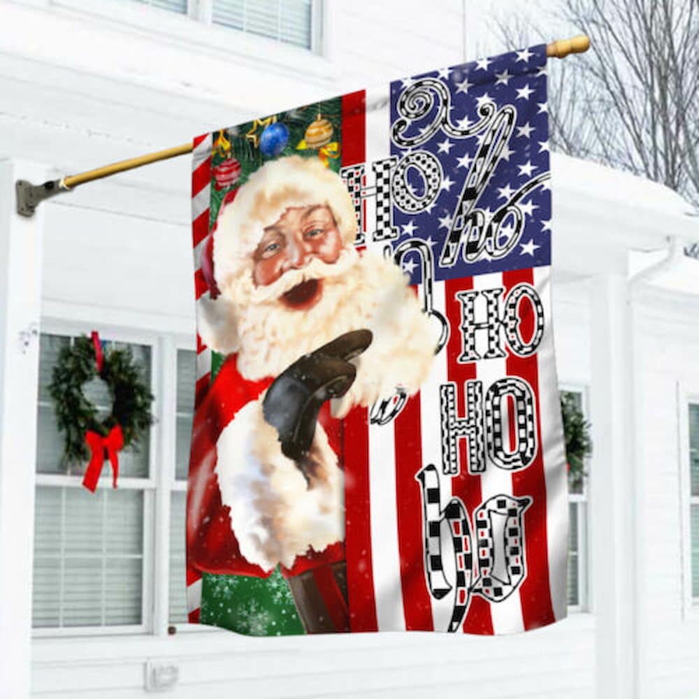 Christmas Santa Flag Hoho
