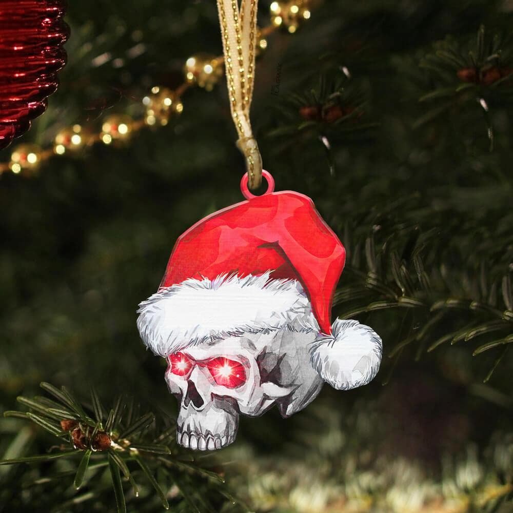 Christmas Skull Custom ornament