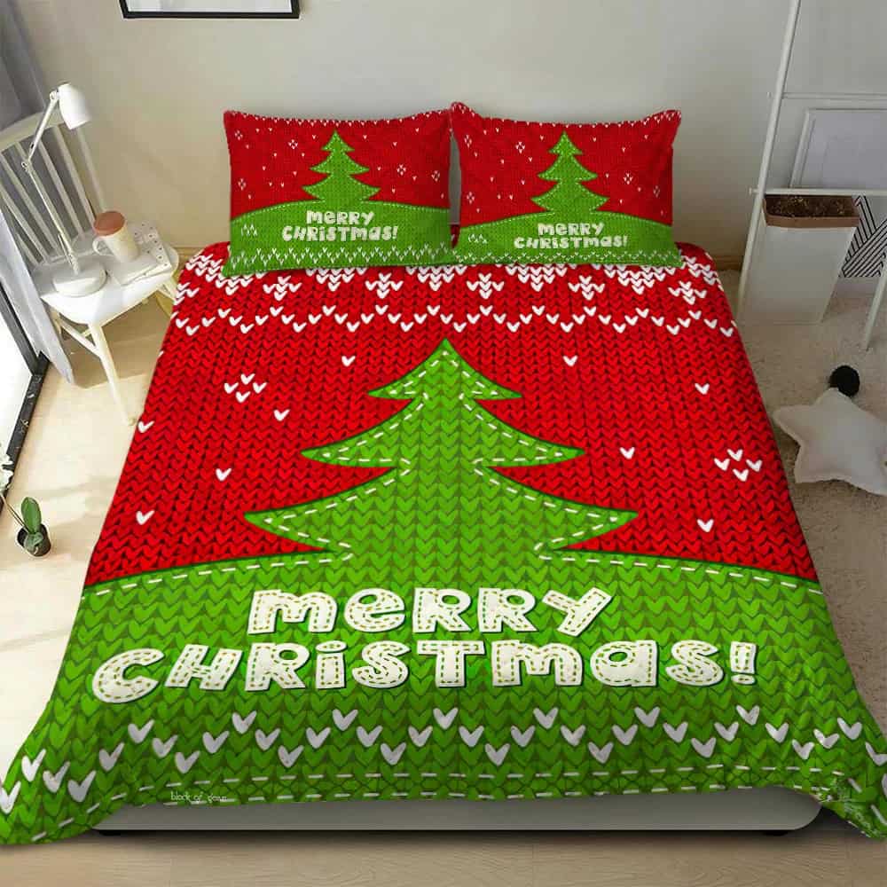 Christmas Tree Quilt Bedding Set