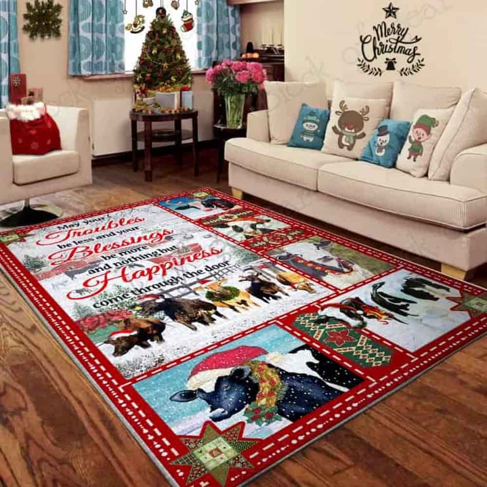 Geembi™ Christmas On The Farm Living Room Rug