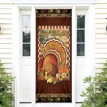 Happy Thanksgiving Turkey Door Cover