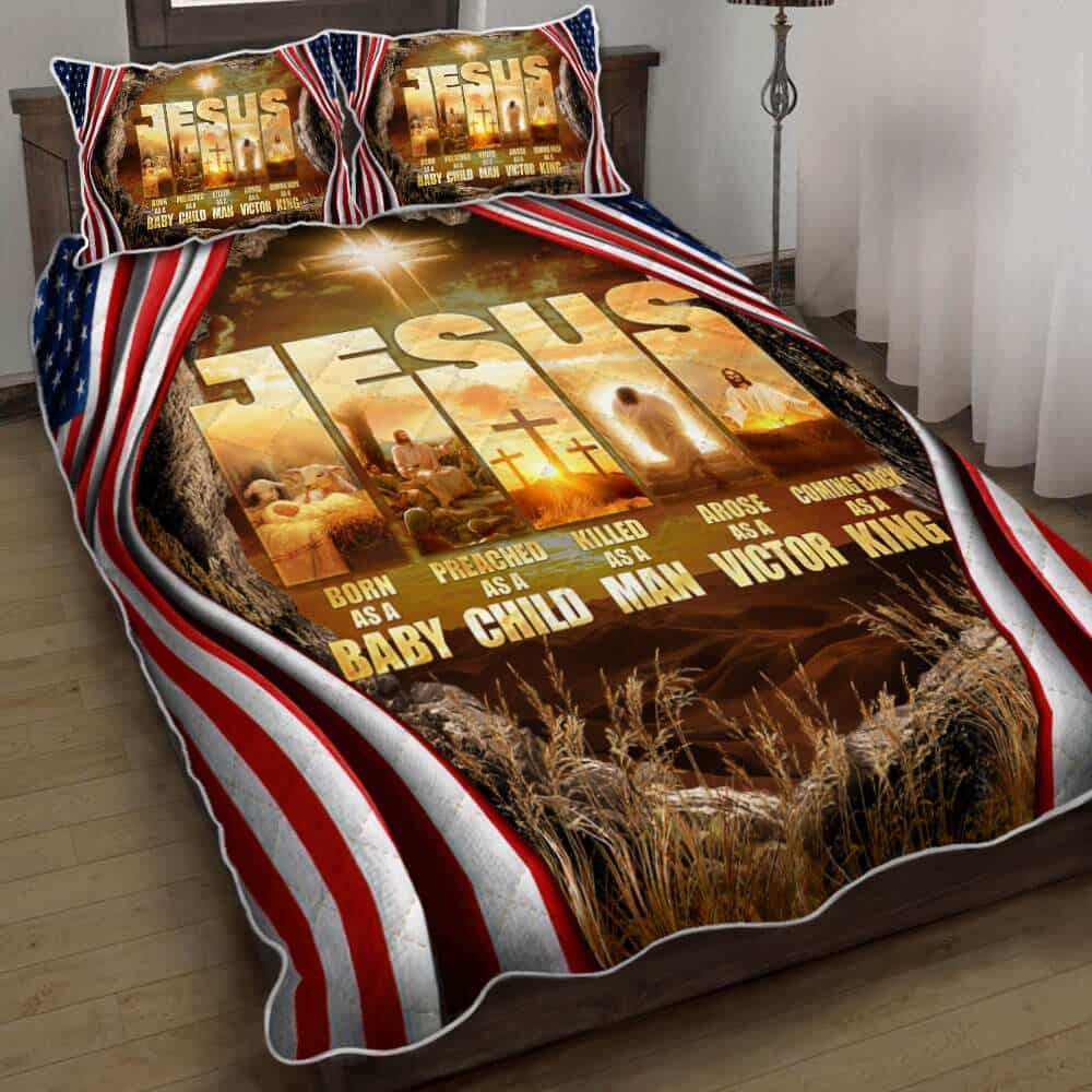 Jesus Coming Back As A King Quilt Bedding Set