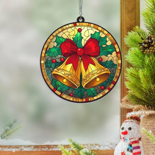 Jingle Bells Christmas Xmas Suncatcher Acrylic Hanging