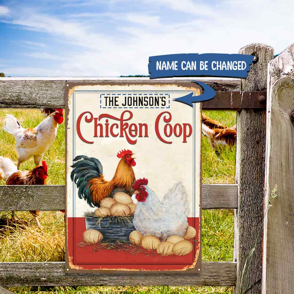 Personalized Metal Chicken Coop Signs