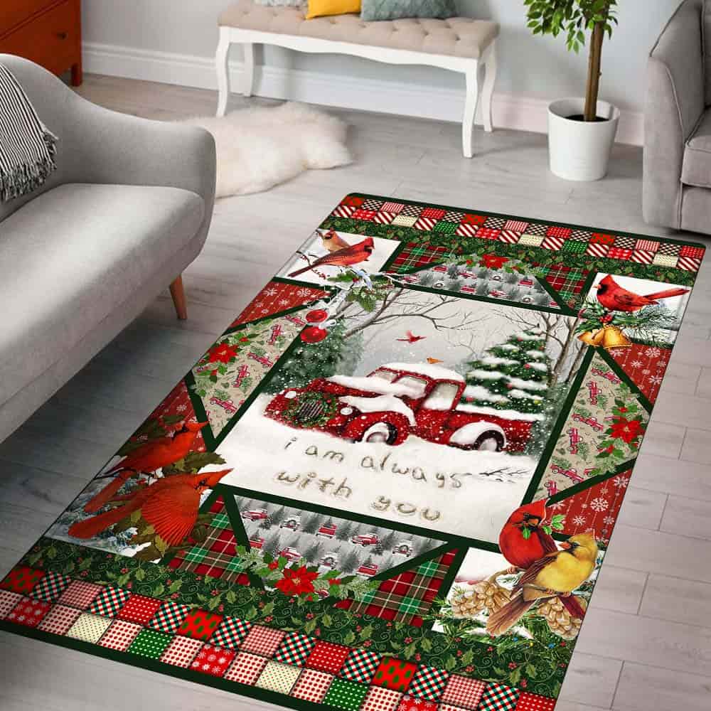 Red Truck Christmas Rug