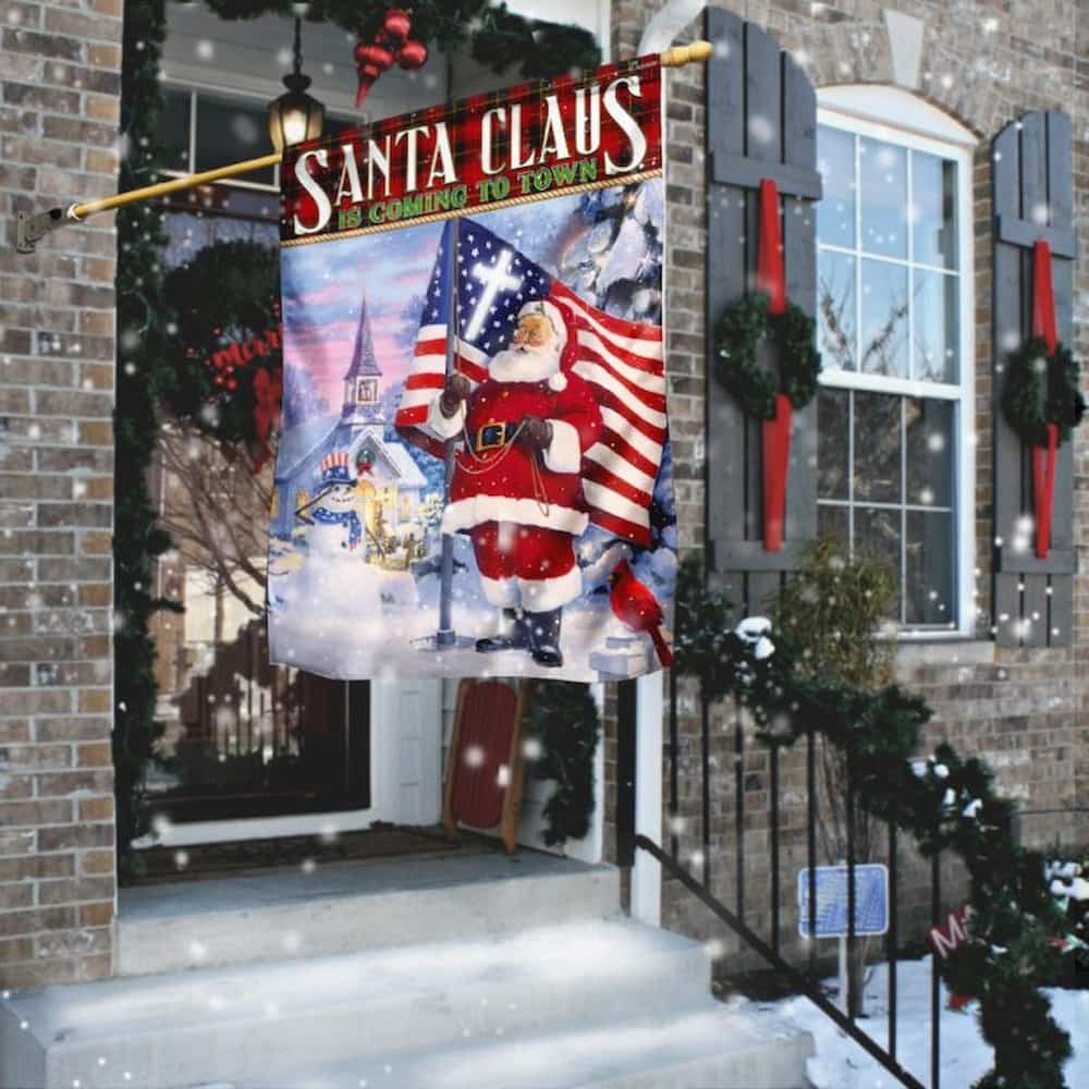 Santa Claus Is Coming To Town Flag Flagwix™ Christmas ho ho ho flag