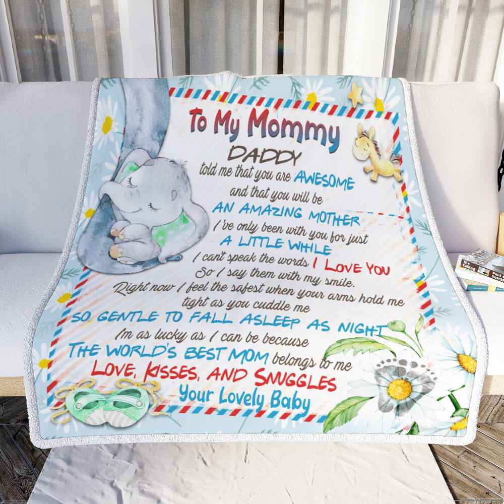 To My Mommy, Daddy Told Me You Are Awesome Sofa Throw Blanket