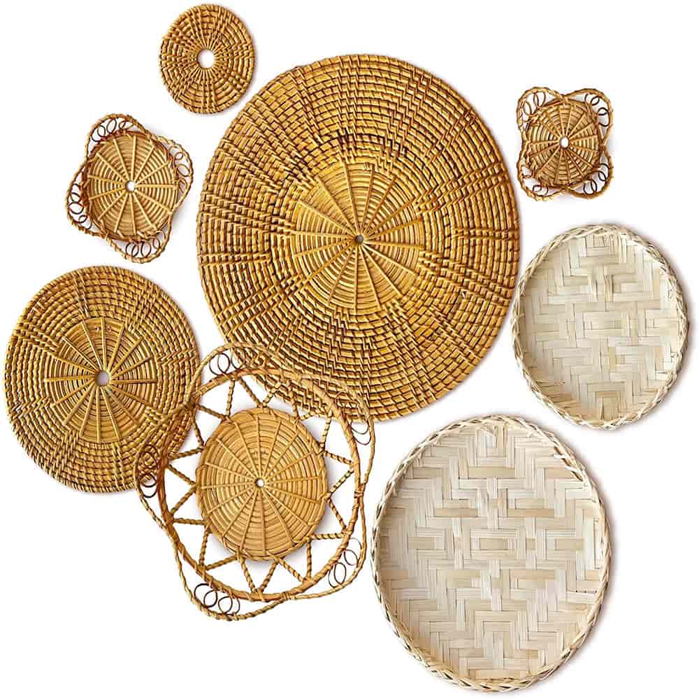 Wicker Wall Baskets For Boho 