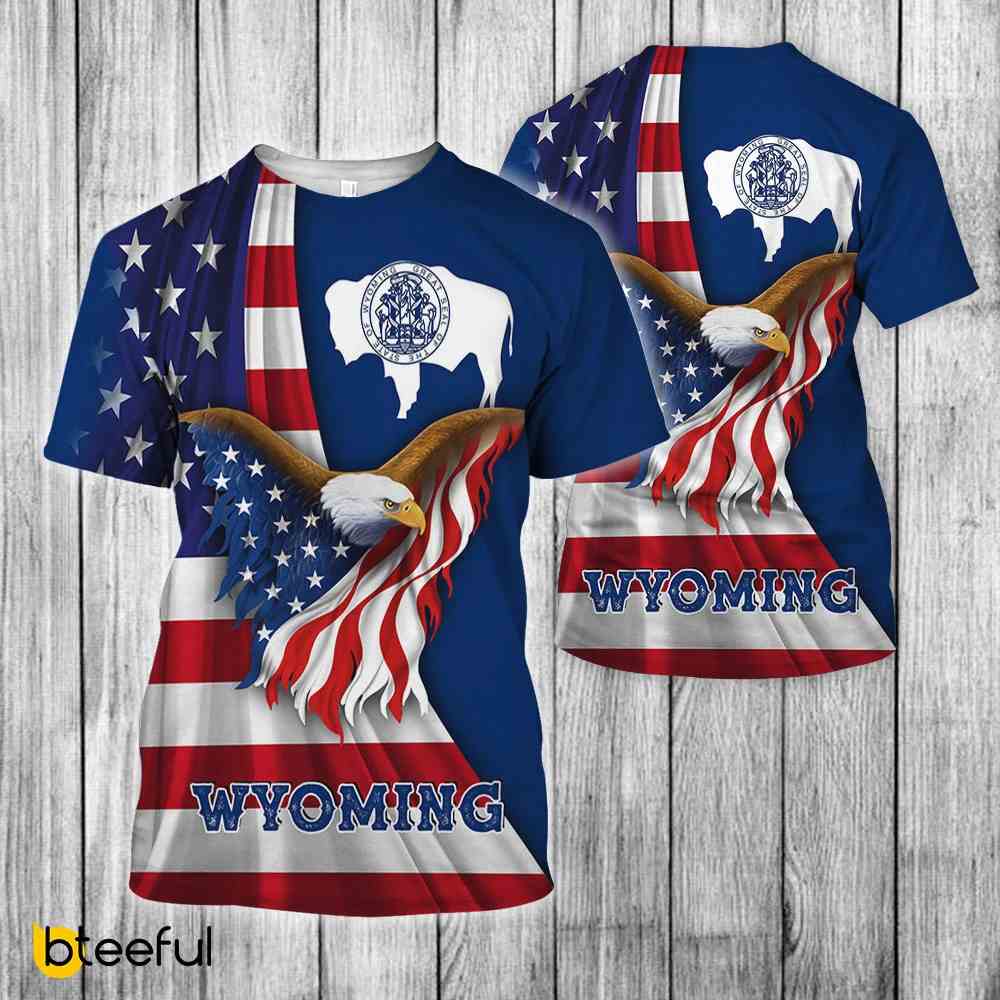 Wyoming Eagle 3D Tshirt