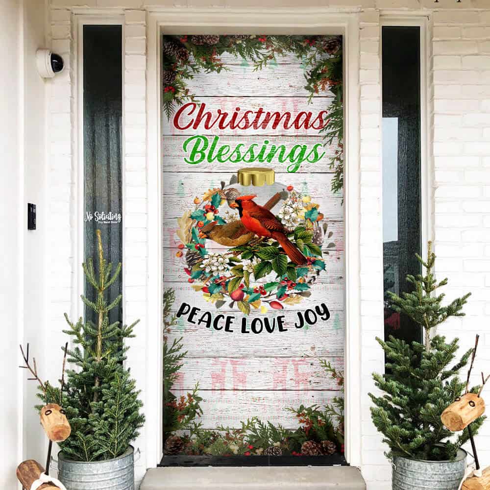 Christmas Cardinal Door Cover