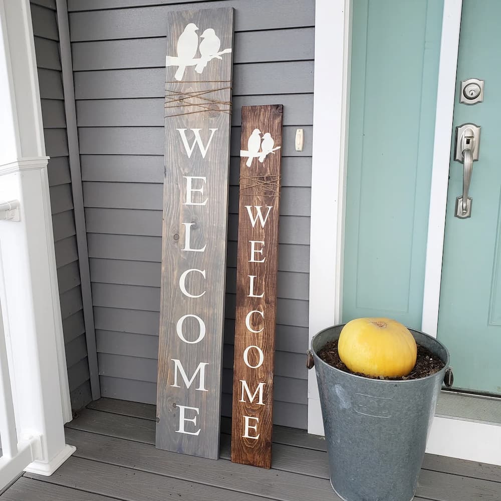 Vertical Wall Decor Welcome Sign for Front Porch
