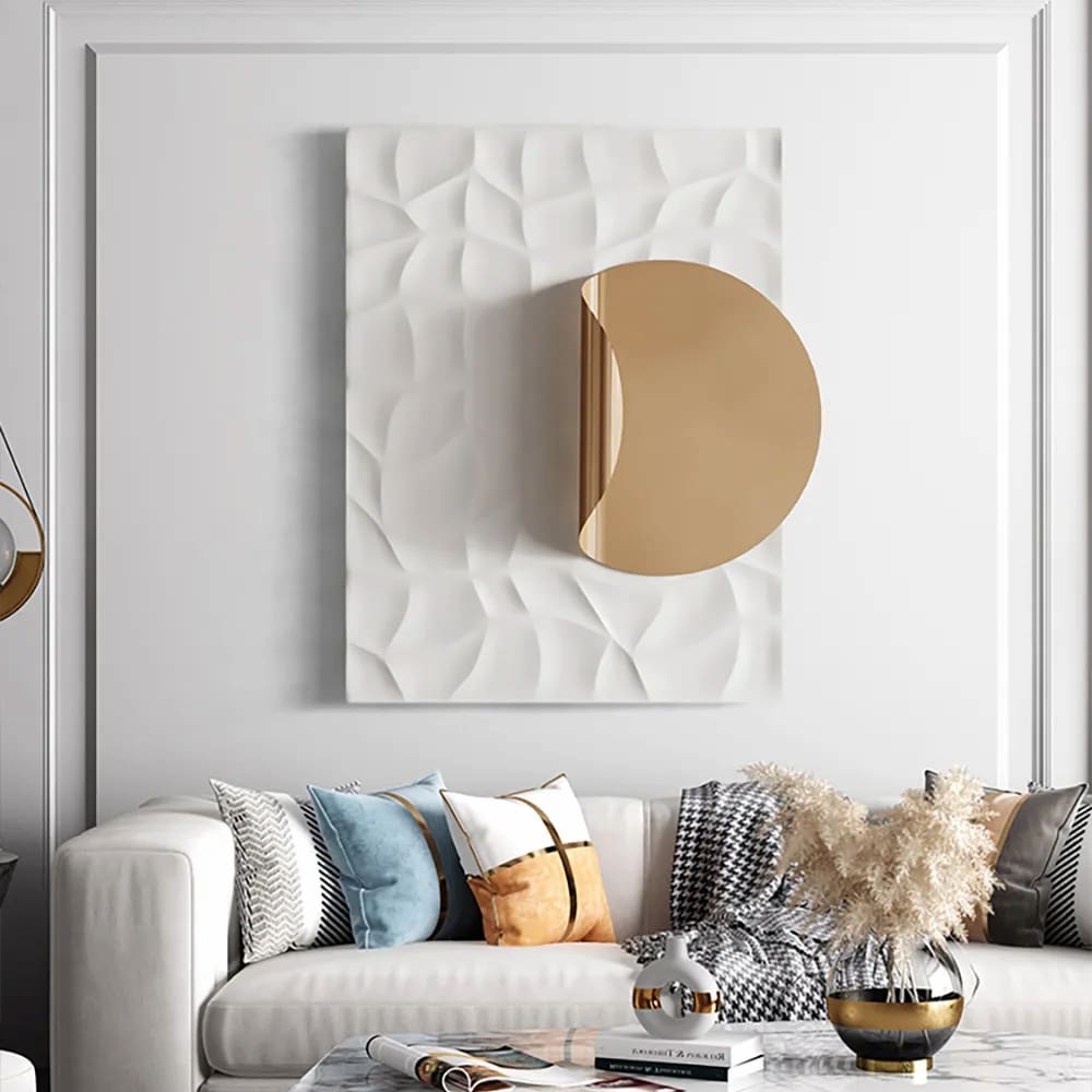 White and Gold Wall Art