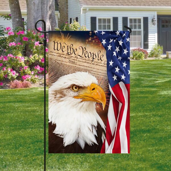 We The People. Patriotic Eagle American Flag