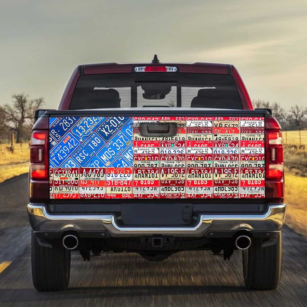 American Truck Tailgate Decal Sticker Wrap License