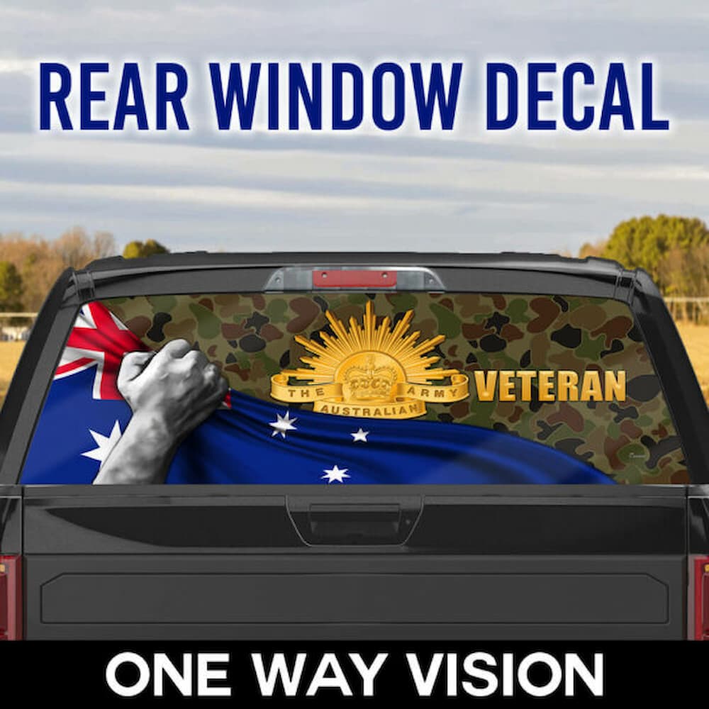 Australian Army Veteran Rear Window Decal