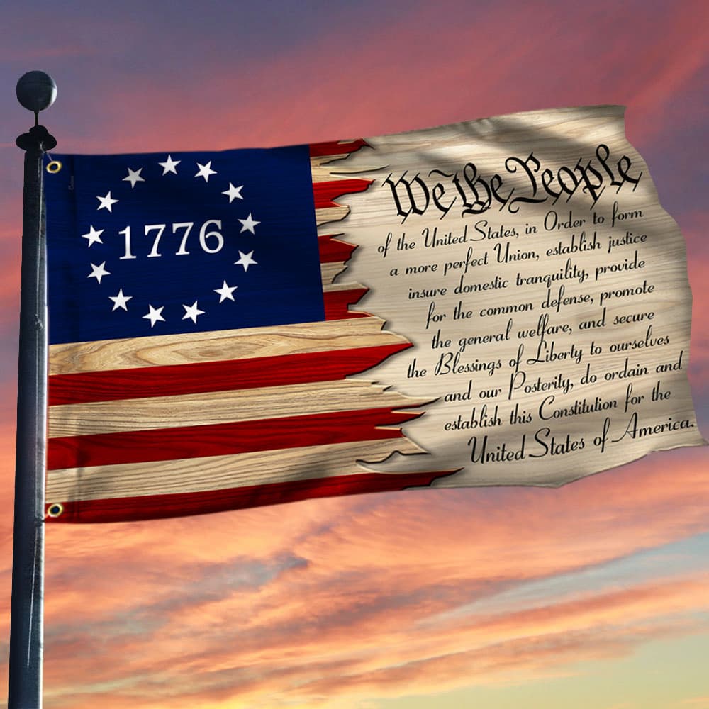 Betsy Ross 1776 Grommet Flag We The People Patriotic American Flag