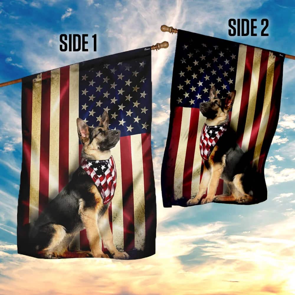 patriotic door decor German Shepherd American Flag