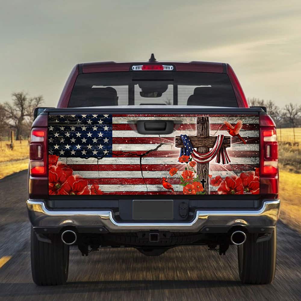 Jesus In America Truck Tailgate Decal Sticker Wrap