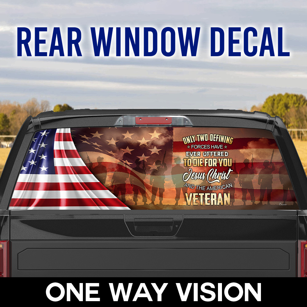 Owe To God And Veteran Rear Window Decals