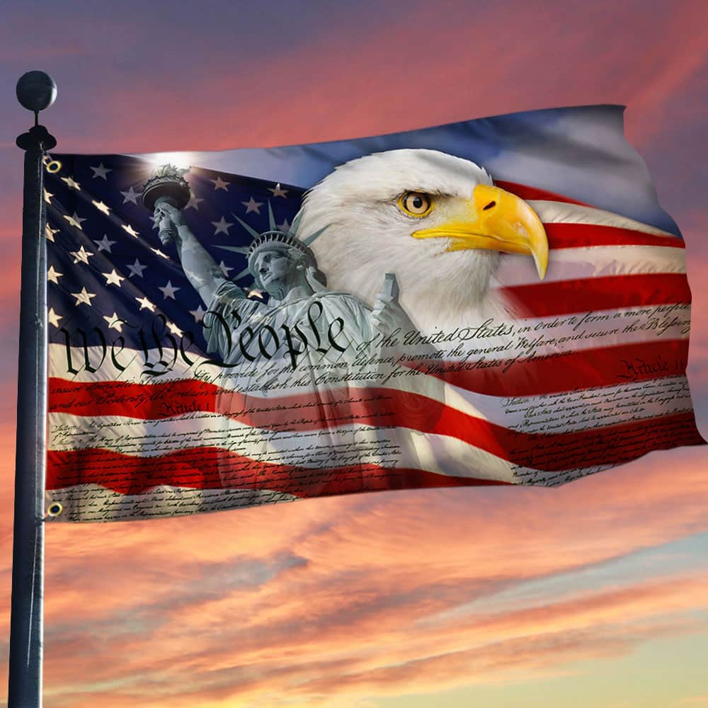 Patriot Eagle Grommet Flag