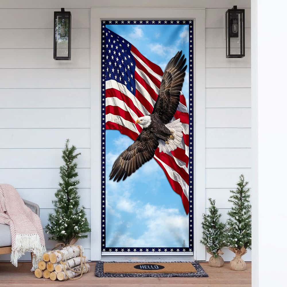 Patriotic Eagle Door Cover