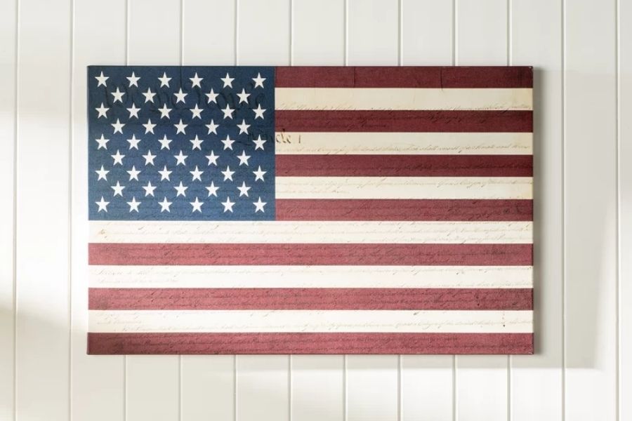 american flag canvas art print