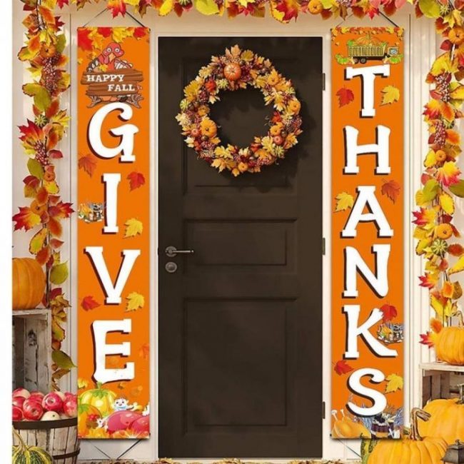 give thanks hanging porch sign