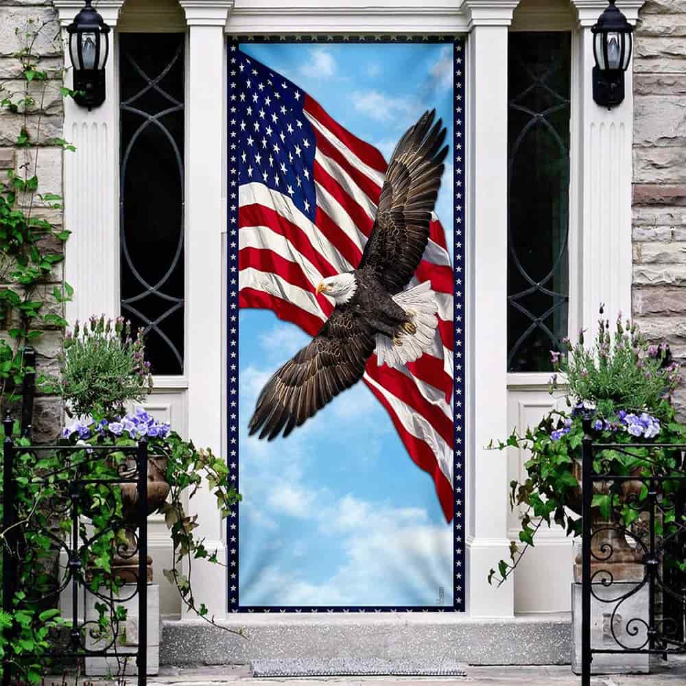 Patriotic Eagle Door Cover
