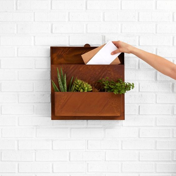 mailbox planter front door decor