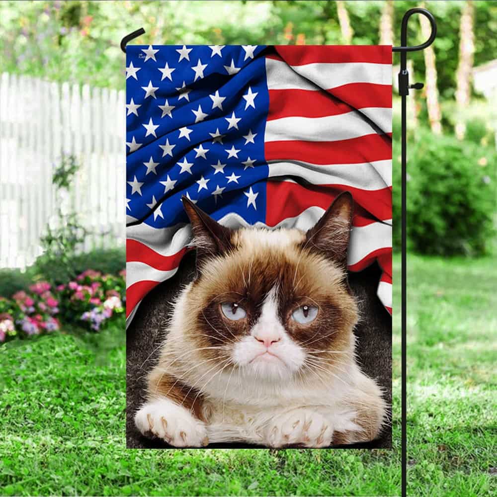 Grumpy Cat American Patriot Flag