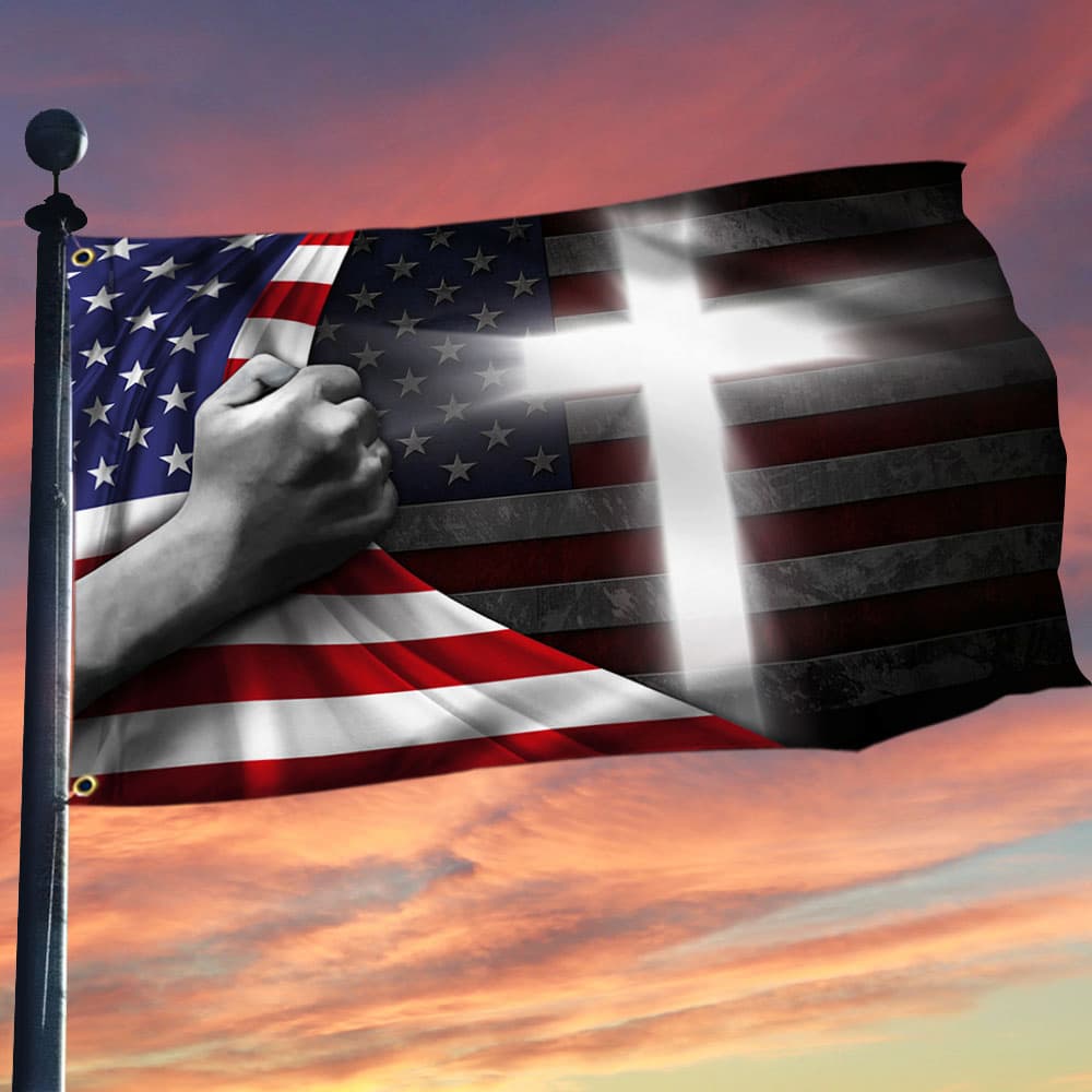 One Nation Under God Grommet Flag