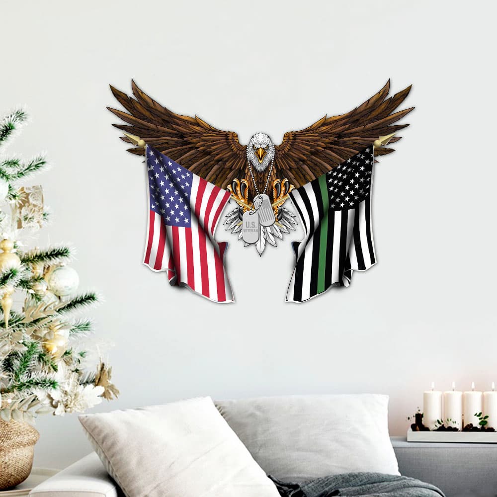 Eagle Patriotic Hanging Metal Sign