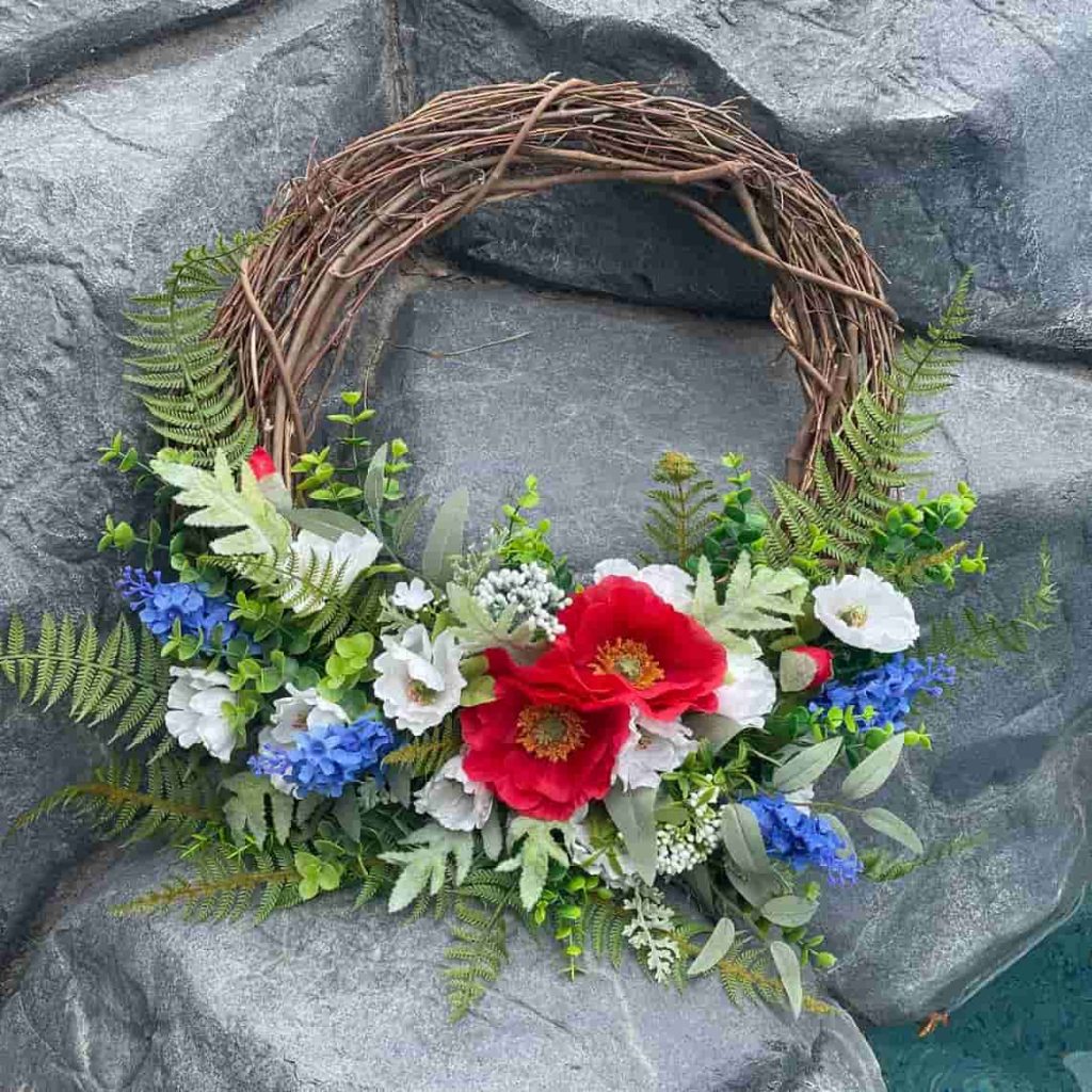 4th of July floral wreath