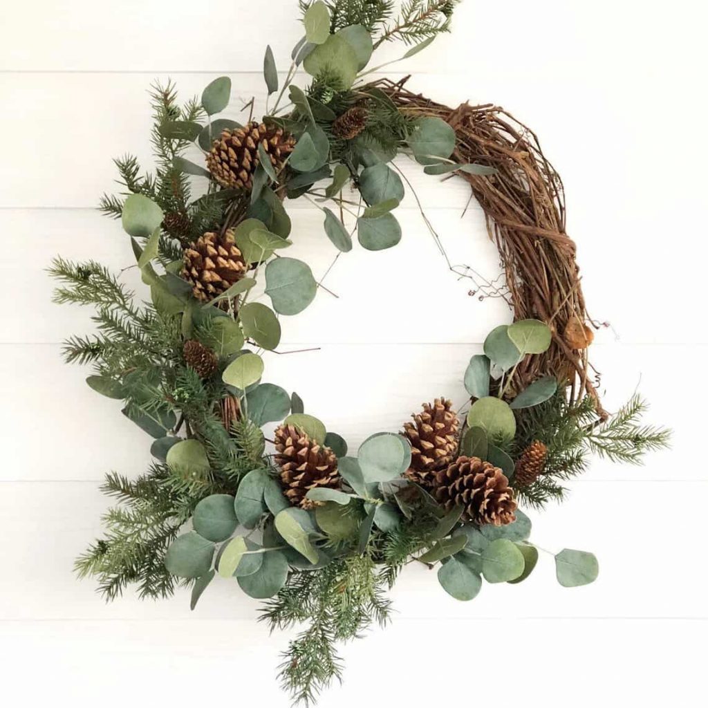 Eucalyptus and Pine Winter Wreath
