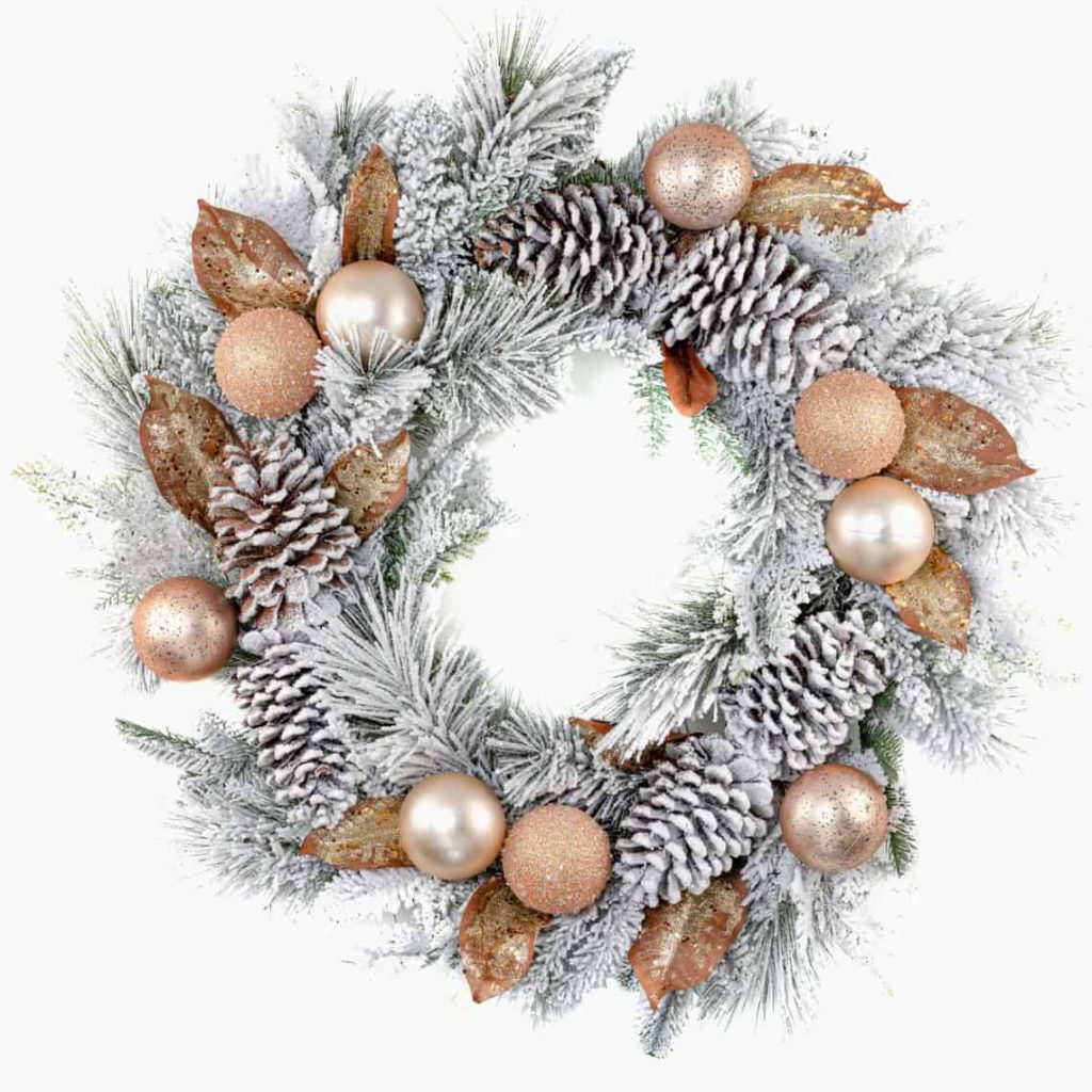 Winter White and Gold Wreath