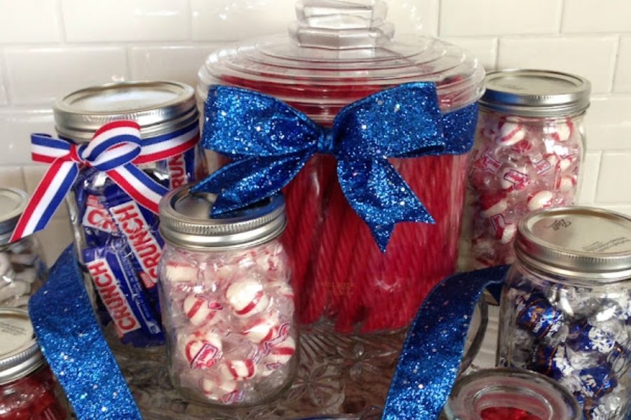 patriotic candy jars