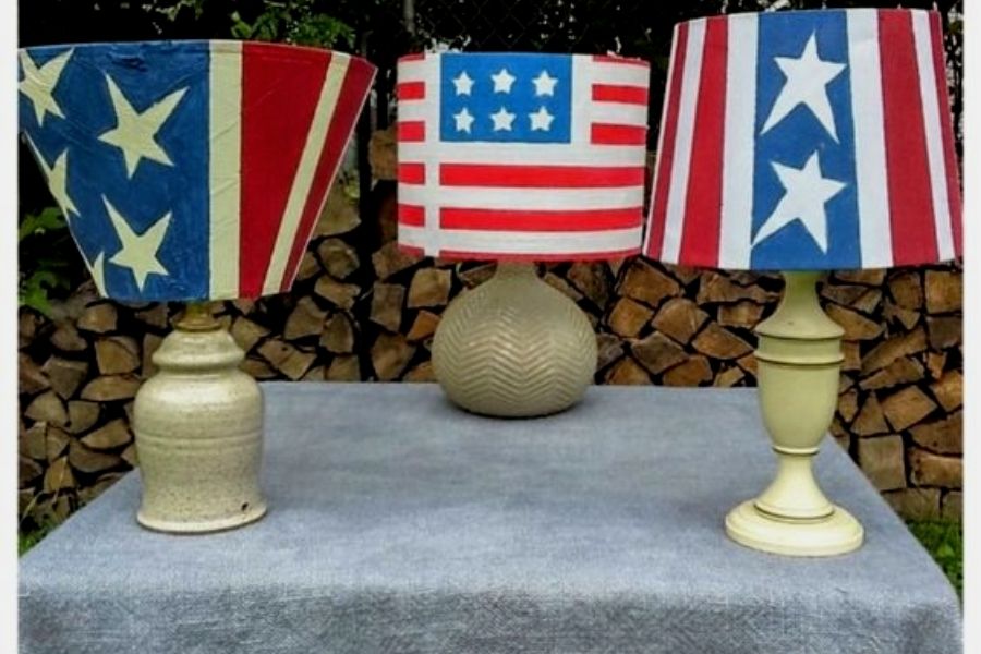 patriotic lamps