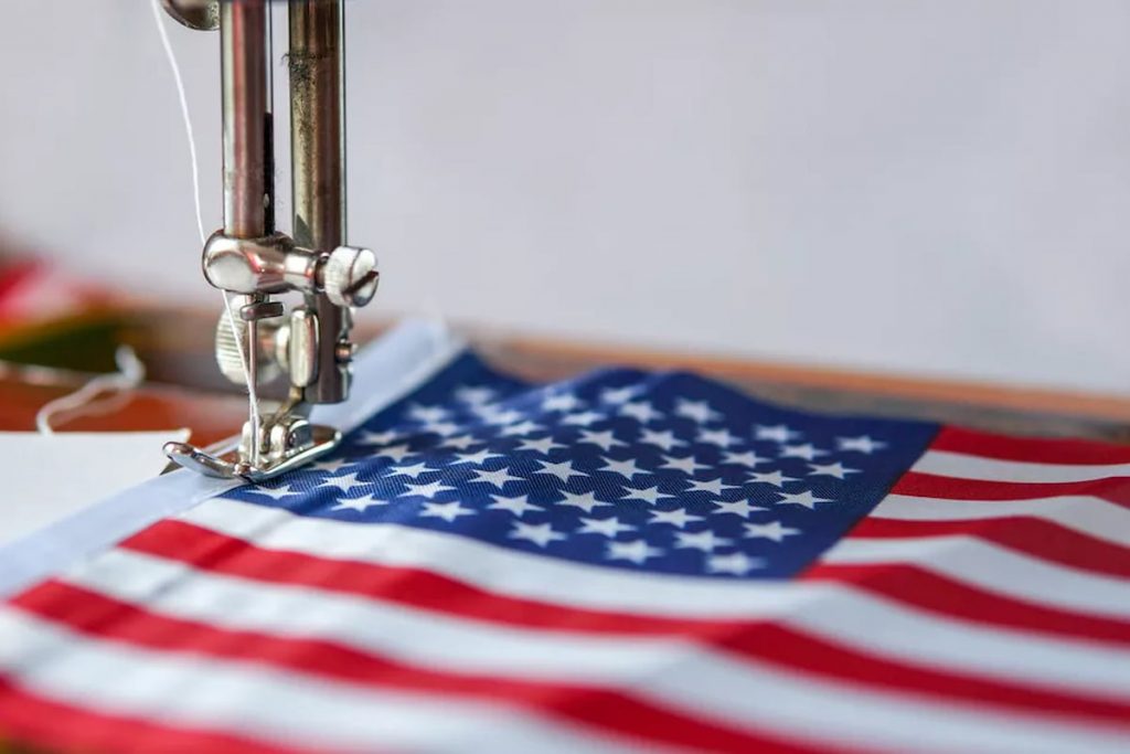 sewing american flag