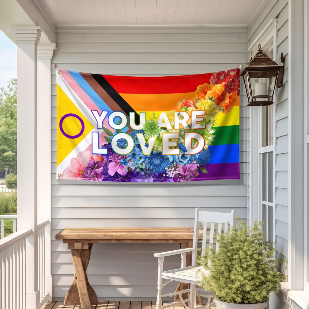 LGBTQ You Are Loved Pride Grommet Flag TQN3259GF