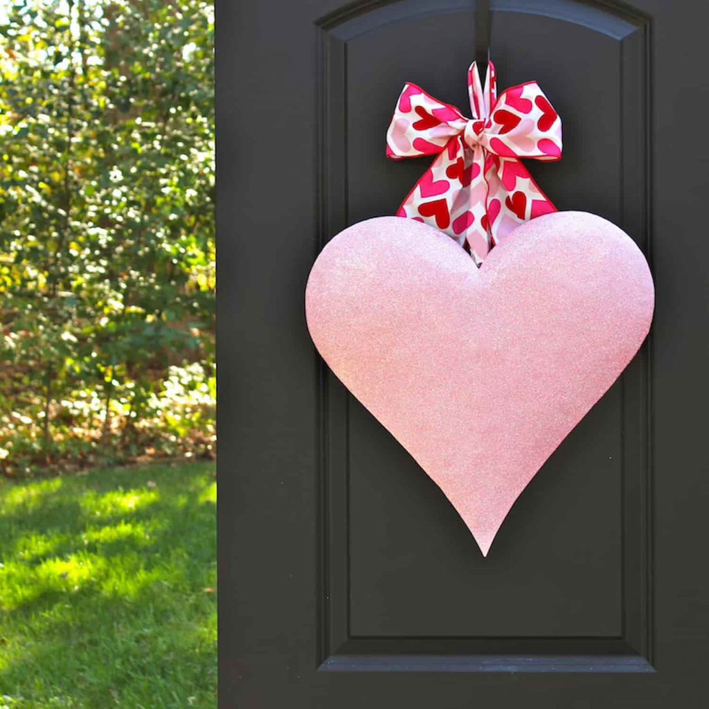 Pink Valentine Heart Wreath