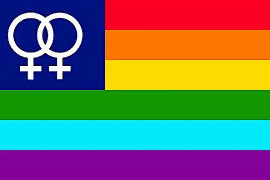 double venus rainbow flag
