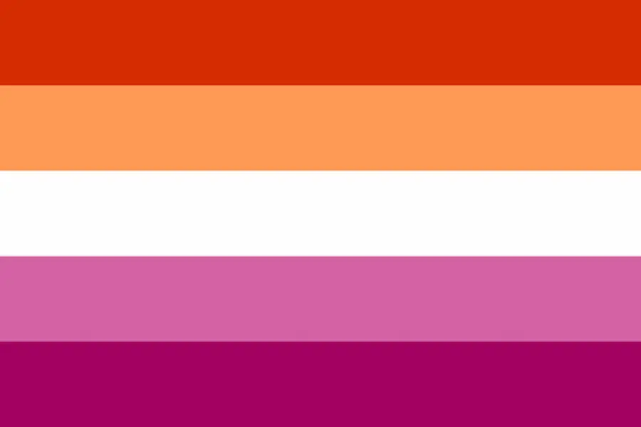 five stripe orange pink flag