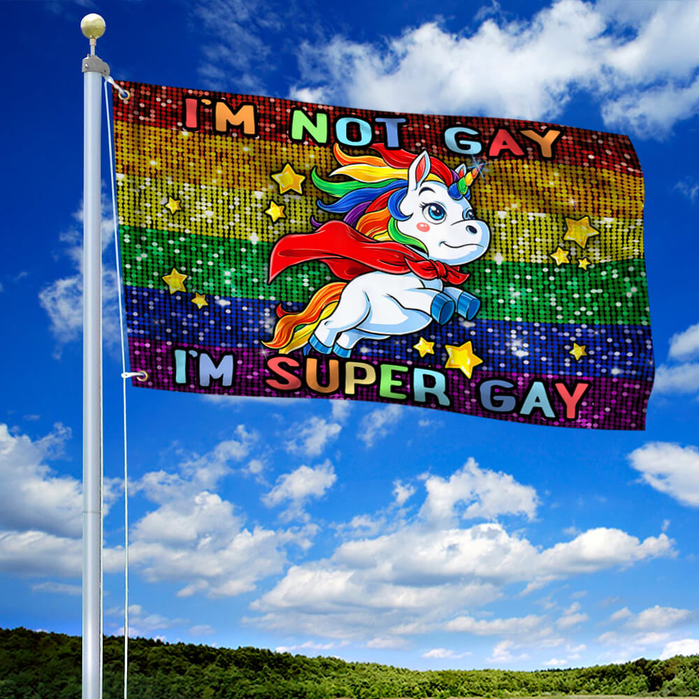 Pride Month. LGBT Grommet Flag – I super Gay